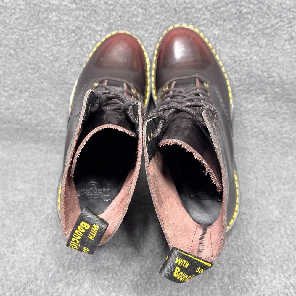 Dr Martens Kendra Womens Size 7 Platform Heeled Boots Cherry Red Arcadia Leather - Picture 5 of 9